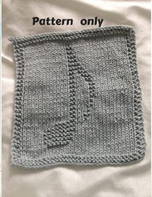 Washcloth Knitting Pattern Dishcloth Pattern Dishcloth Washcloth Knitting Pattern Musical Etsy