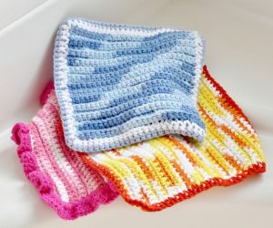 Washcloth Knitting Pattern Easy Easy Crochet Dishcloth Washcloth 9 Steps With Pictures
