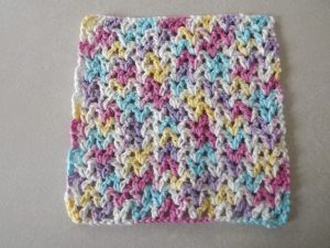 Washcloth Knitting Pattern Easy Free V Stitch Dishcloth Pattern