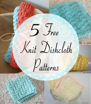 Washcloth Knitting Pattern Free Little Miss Stitcher 5 Free Knit Dishcloth Patterns