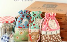 Zakka Sewing Projects Gift Ideas Retro Drawstring Bag A Spoonful Of Sugar